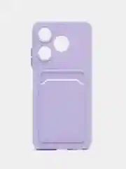 Лавандовый чехол для Tecno Spark 10/Spark 10C (Техно Спарк 10/10С), с карманом для карт