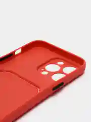 Коралловый чехол для iPhone 13 Pro (Айфон 13 Про), силиконовый, с защитой камеры