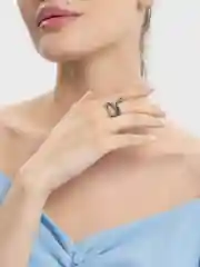 Серебряный кольцо "Змея", кольцо женское