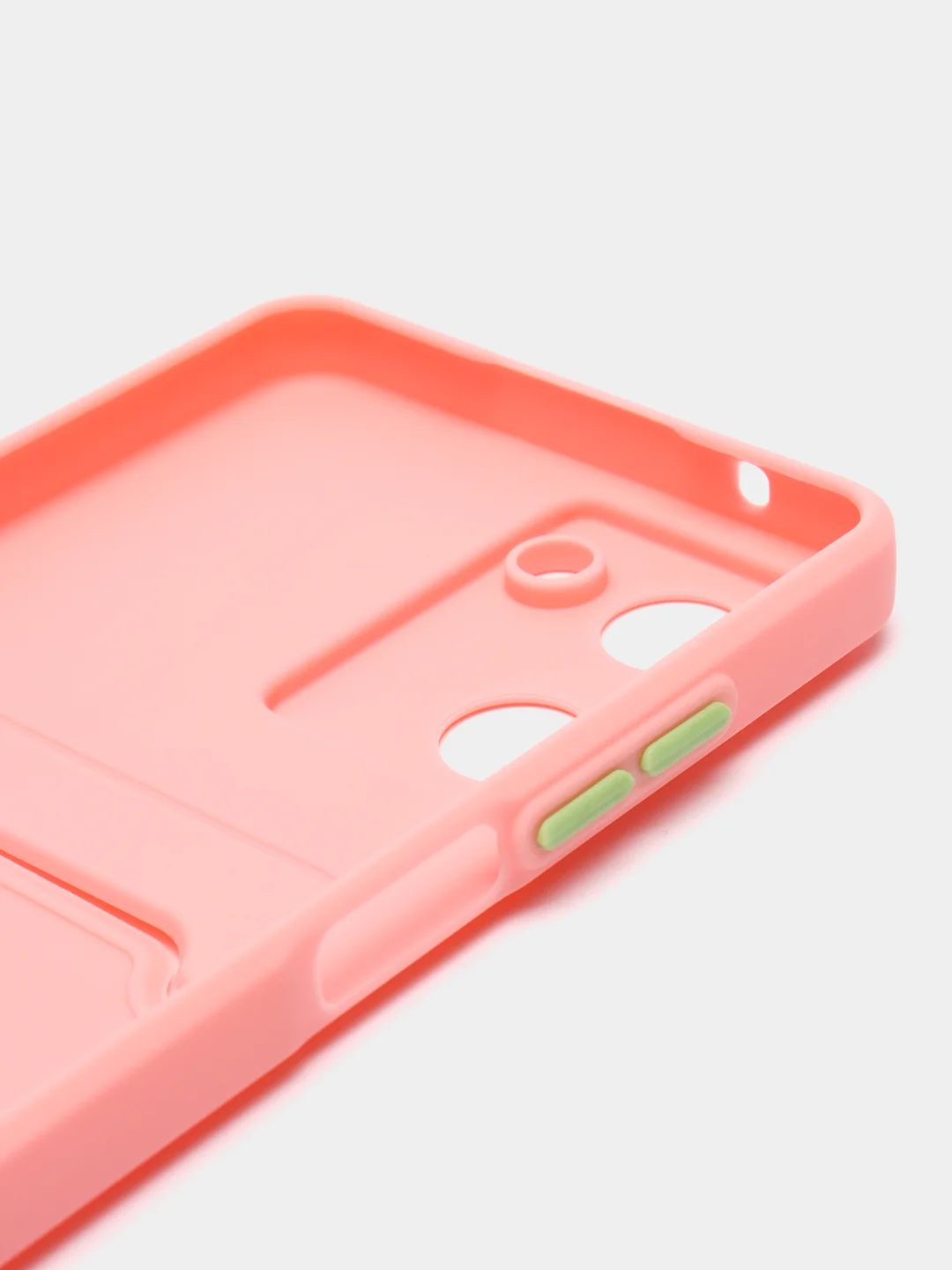 Пудровый силиконовый чехол для Realme 10 4G, c отсеком для карт