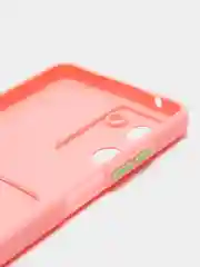 Пудровый силиконовый чехол для Realme 10 4G, c отсеком для карт