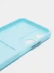 Голубой силиконовый чехол для Tecno POP 6 Pro (Техно Поп 6 Про), прозрачный