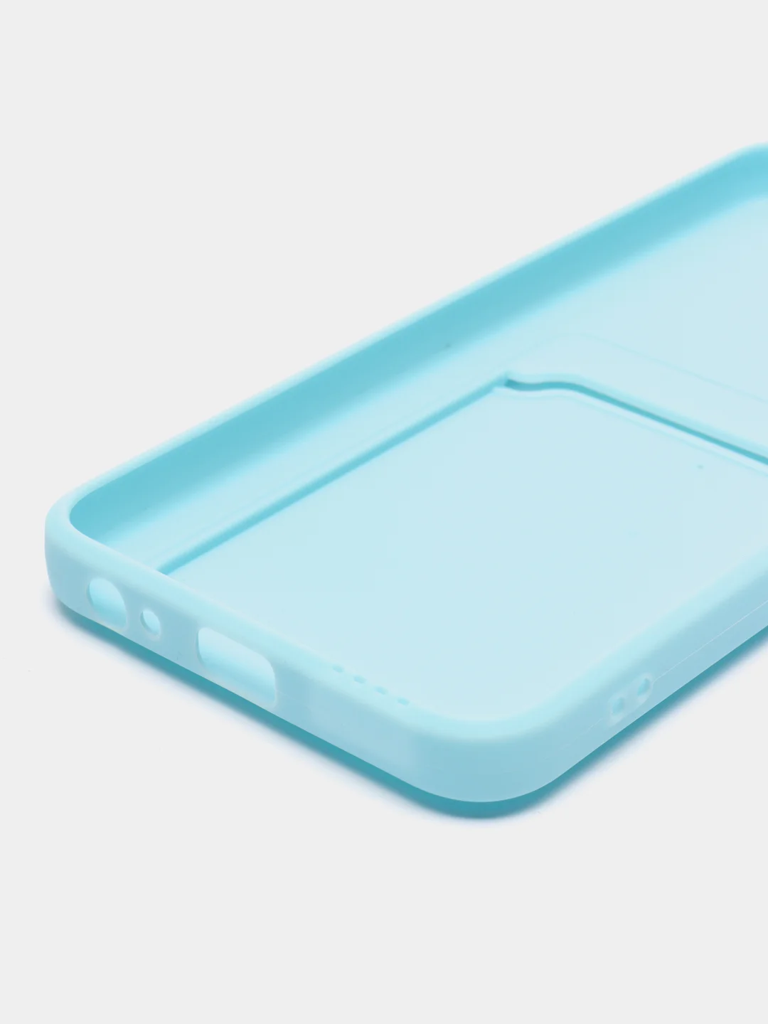 Голубой силиконовый чехол для Tecno POP 6 Pro (Техно Поп 6 Про), прозрачный