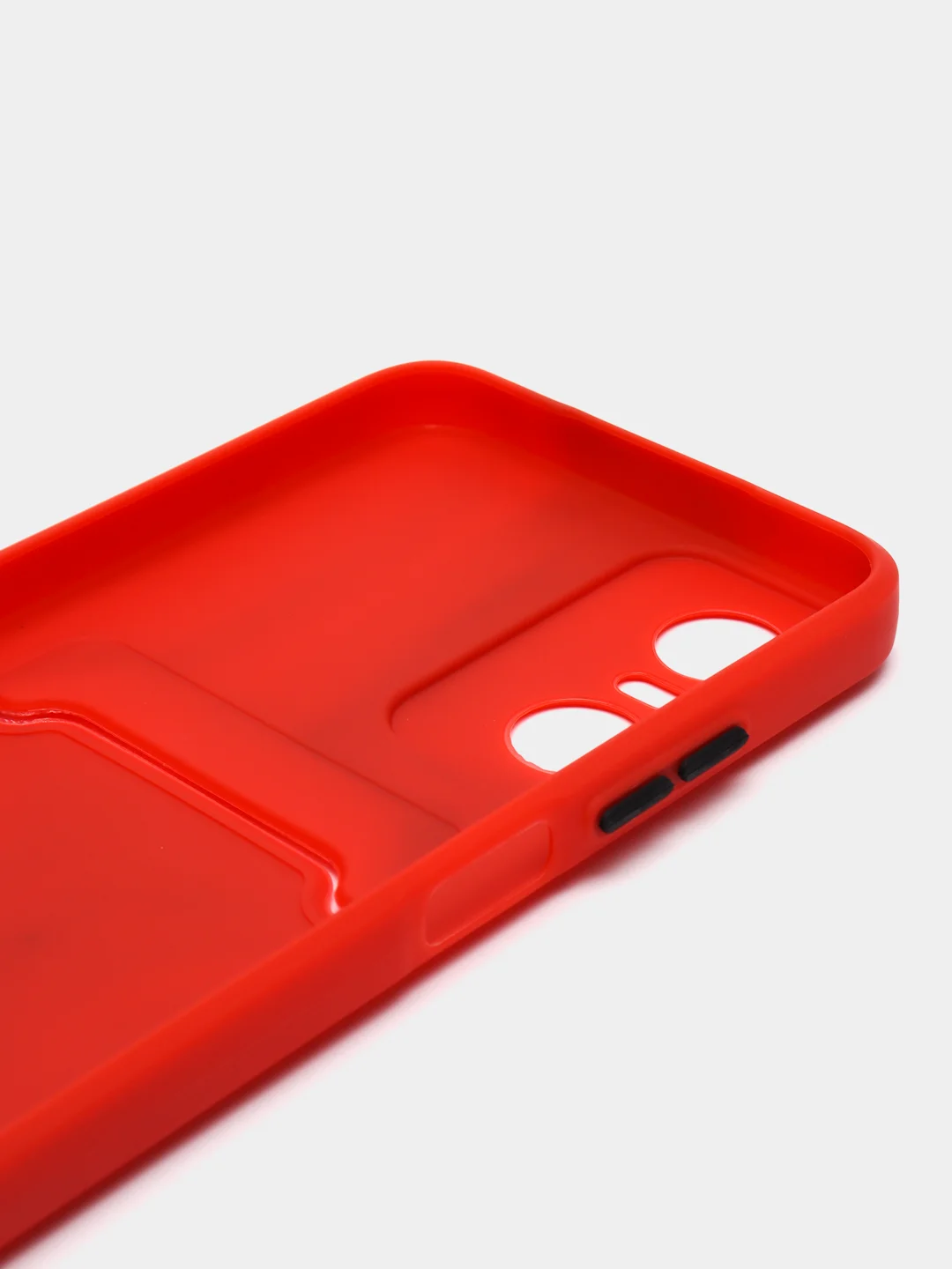 Красный силиконовый чехол для Tecno POP 6 Pro (Техно Поп 6 Про), прозрачный