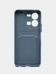 Синий меланж силиконовый чехол Vivo Y35 4G 2022 (Виво у35 4Г 2022), прозрачный