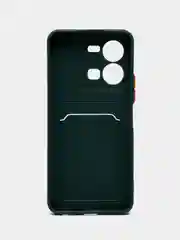 Тёмно-зелёный силиконовый чехол Vivo Y35 4G 2022 (Виво у35 4Г 2022), прозрачный