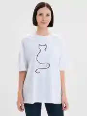 Белый футболка оверсайз женская