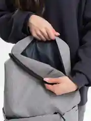 Серый рюкзак женский, прогулочный, текстильный