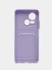 Лавандовый силиконовый чехол для Tecno Spark 10 5G, c отсеком для карт
