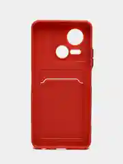 Коралловый силиконовый чехол для Tecno Spark 10 5G, c отсеком для карт