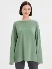 Оливковый лонгслив оверсайз, футболка с длинным рукавом