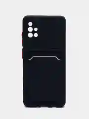 Темно-синий силиконовый чехол для Samsung Galaxy A51 (SM-A515F) (Самсунг Галакси А51), прозрачный