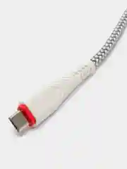 Белый кабель Micro / Lightning 2.4 A, 1 м, ткань, армированный