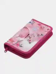 Розовый пенал школьный аниме, 1 секция, 115 х 205 х 30 мм