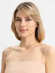 Золотой чокер с сердечками