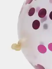 Розовый фонтан из воздушных шаров, 10 штук