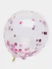 Розовый фонтан из воздушных шаров, 10 штук