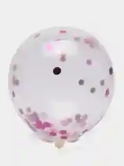 Розовый фонтан из воздушных шаров, 10 штук