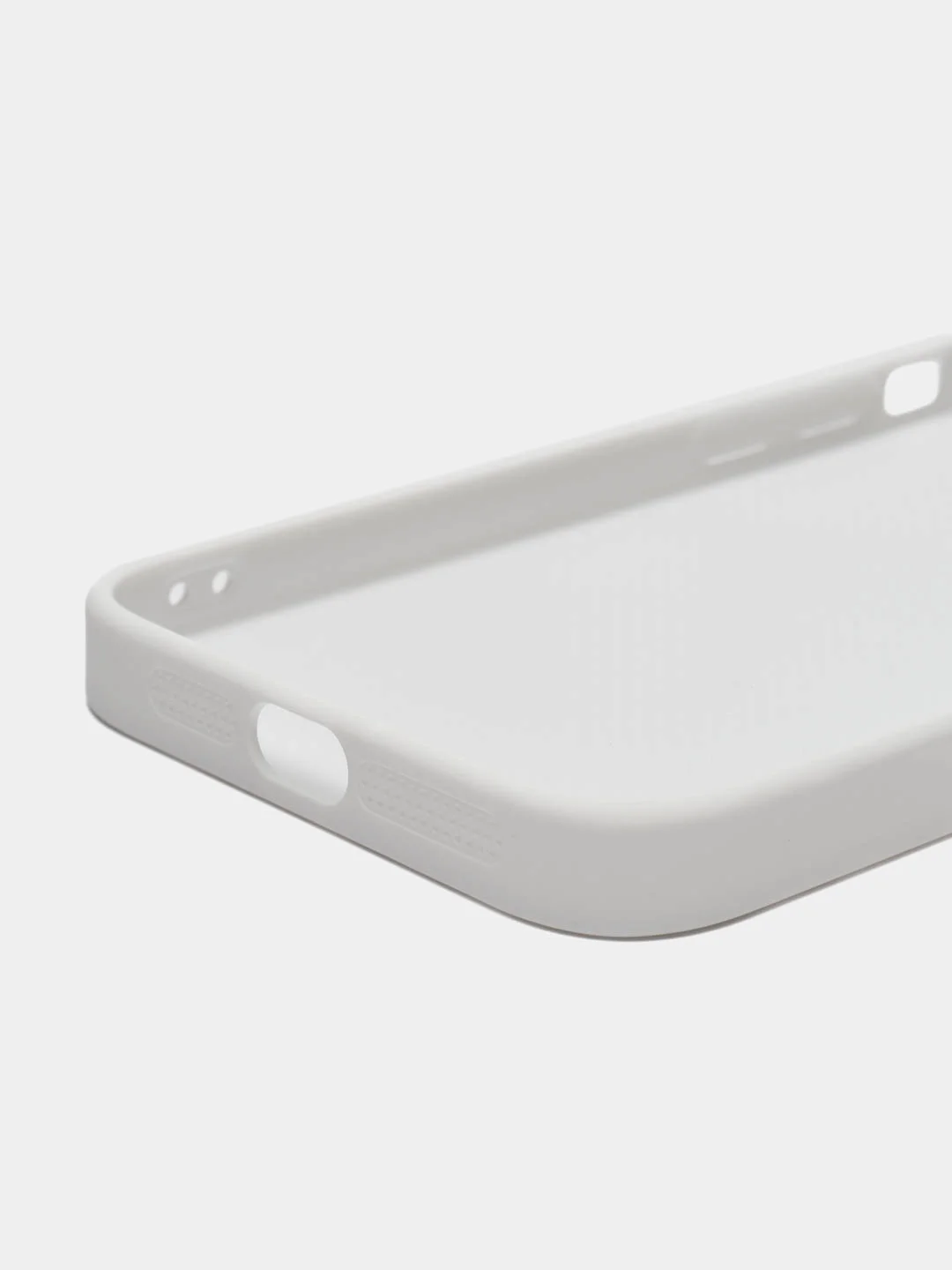 Белый чехол для iPhone (Айфон) 13, 14, Pro, силиконовый, матовой, стеклянная панель