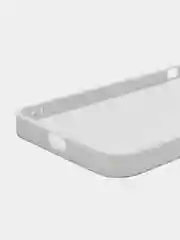 Белый чехол для iPhone (Айфон) 13, 14, Pro, силиконовый, матовой, стеклянная панель