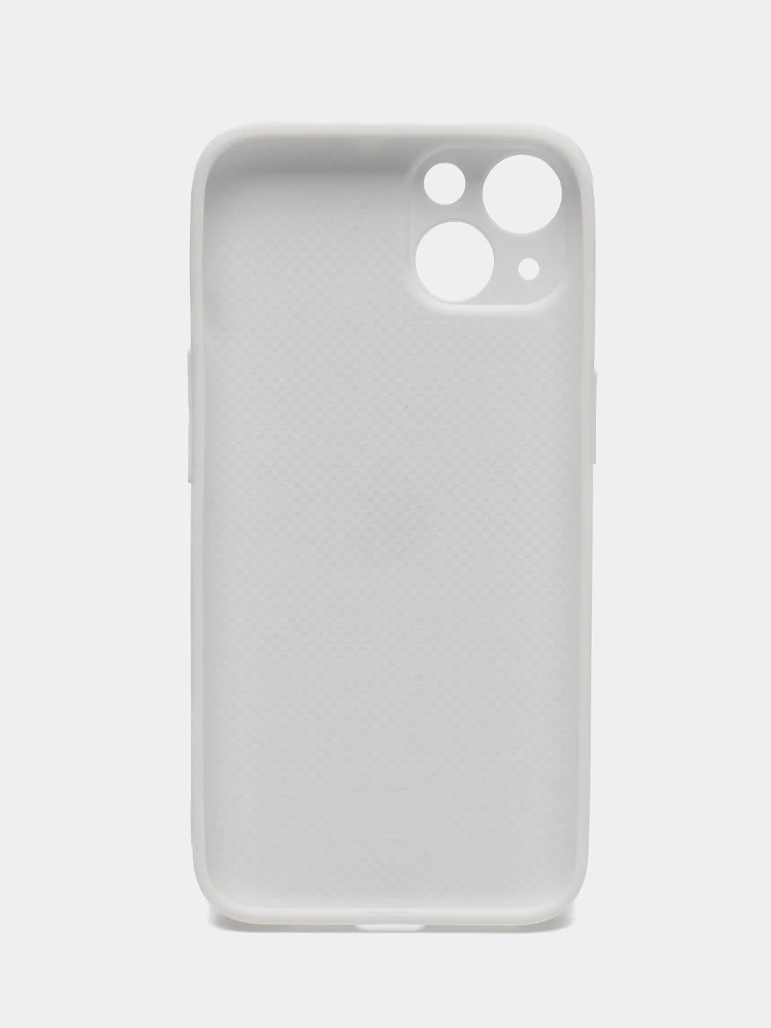 Белый чехол для iPhone (Айфон) 13, 14, Pro, силиконовый, матовой, стеклянная панель