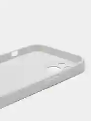 Белый чехол для iPhone (Айфон) 13, 14, Pro, силиконовый, матовой, стеклянная панель
