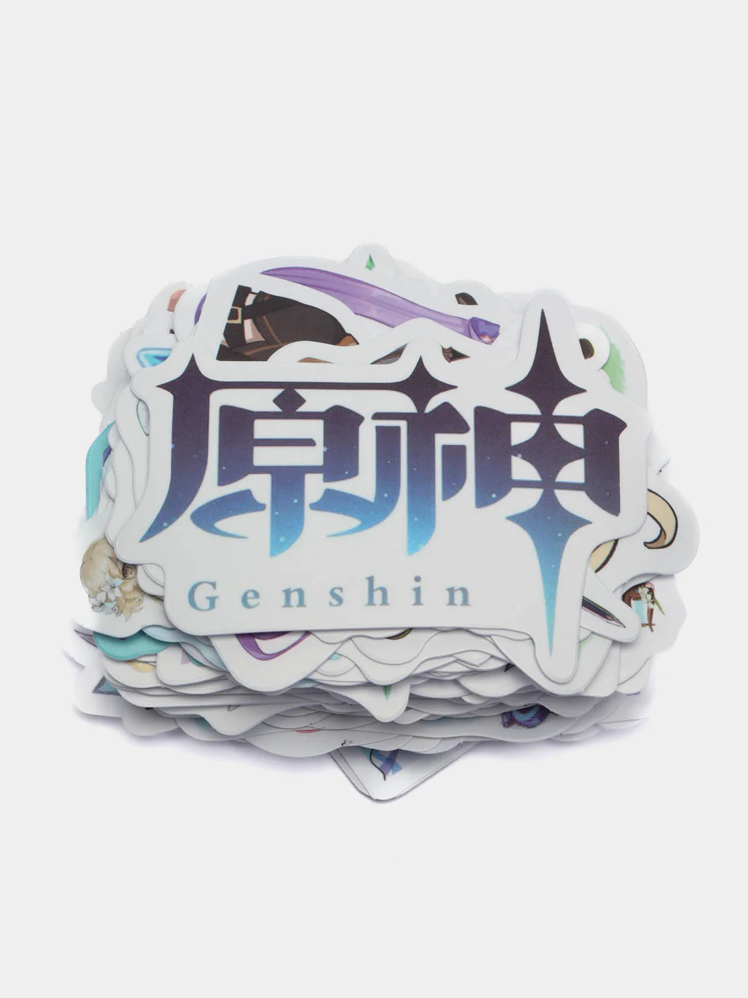 Голубой genshin Impact, стикеры-наклейки, 50-100 штук