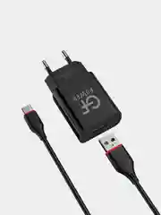 Сетевое зарядное устройство GFPower GF20T, USB, 5 В, 2.1 А, с кабелем Type-C