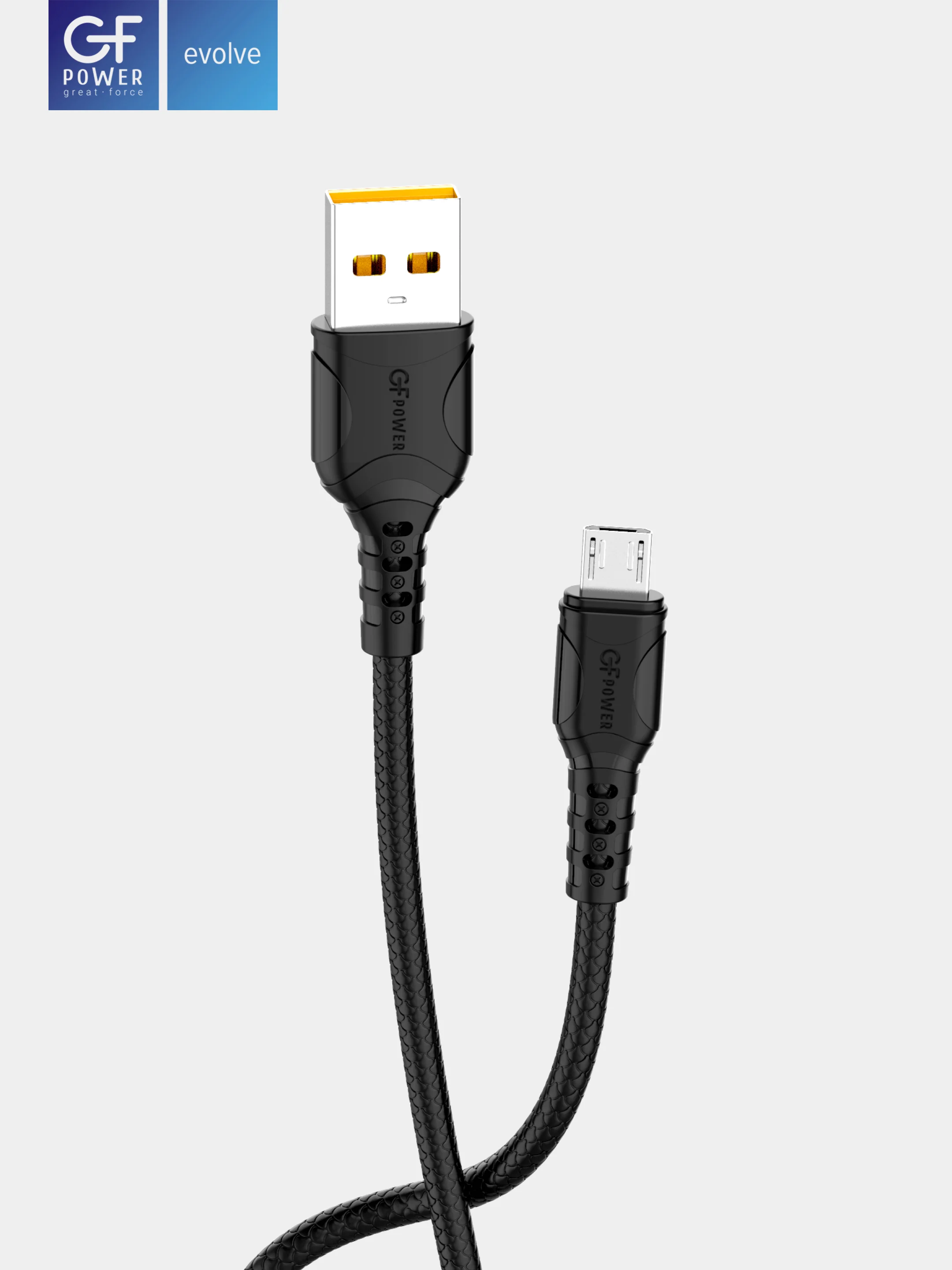 Кабель USB на Micro-USB GFPower F08M, 1 м, 3.6 A, ПВХ