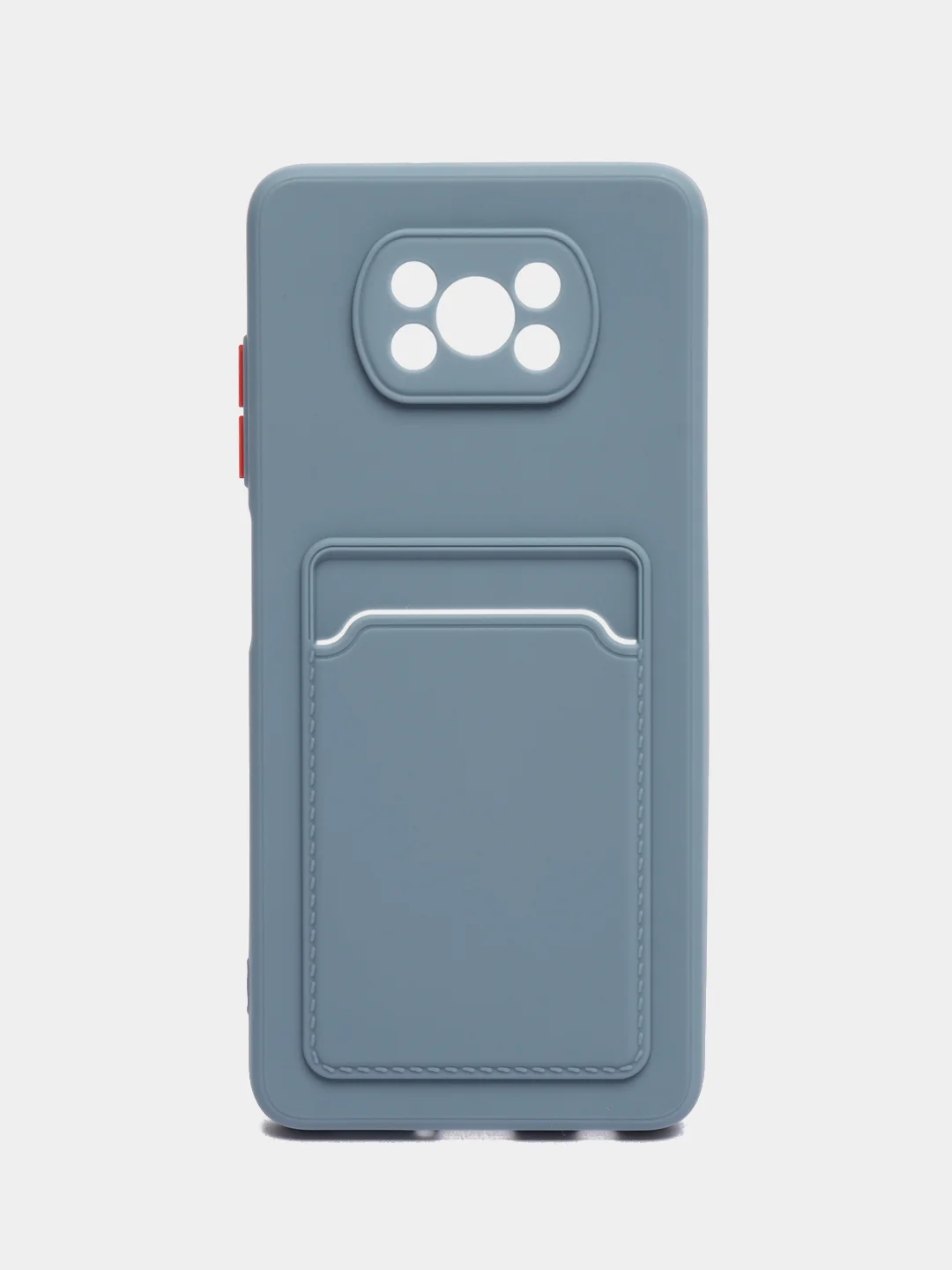 Синий меланж силиконовый чехол для Poco X3, X3 Pro, X3 NFC (Поко Икс3) силиконовый, с карманом для карт