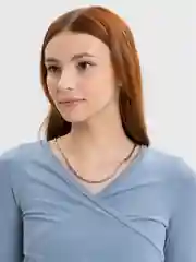 Серебряный цепочка на шею "Копья", 50 см