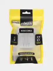Наушники проводные вкладыши Классика, гарнитура, пластиковый бокс, белые