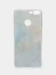 Голубой силиконовый чехол на Huawei Honor 9 Lite / Хонор 9 Lite с рисунком, защита камеры