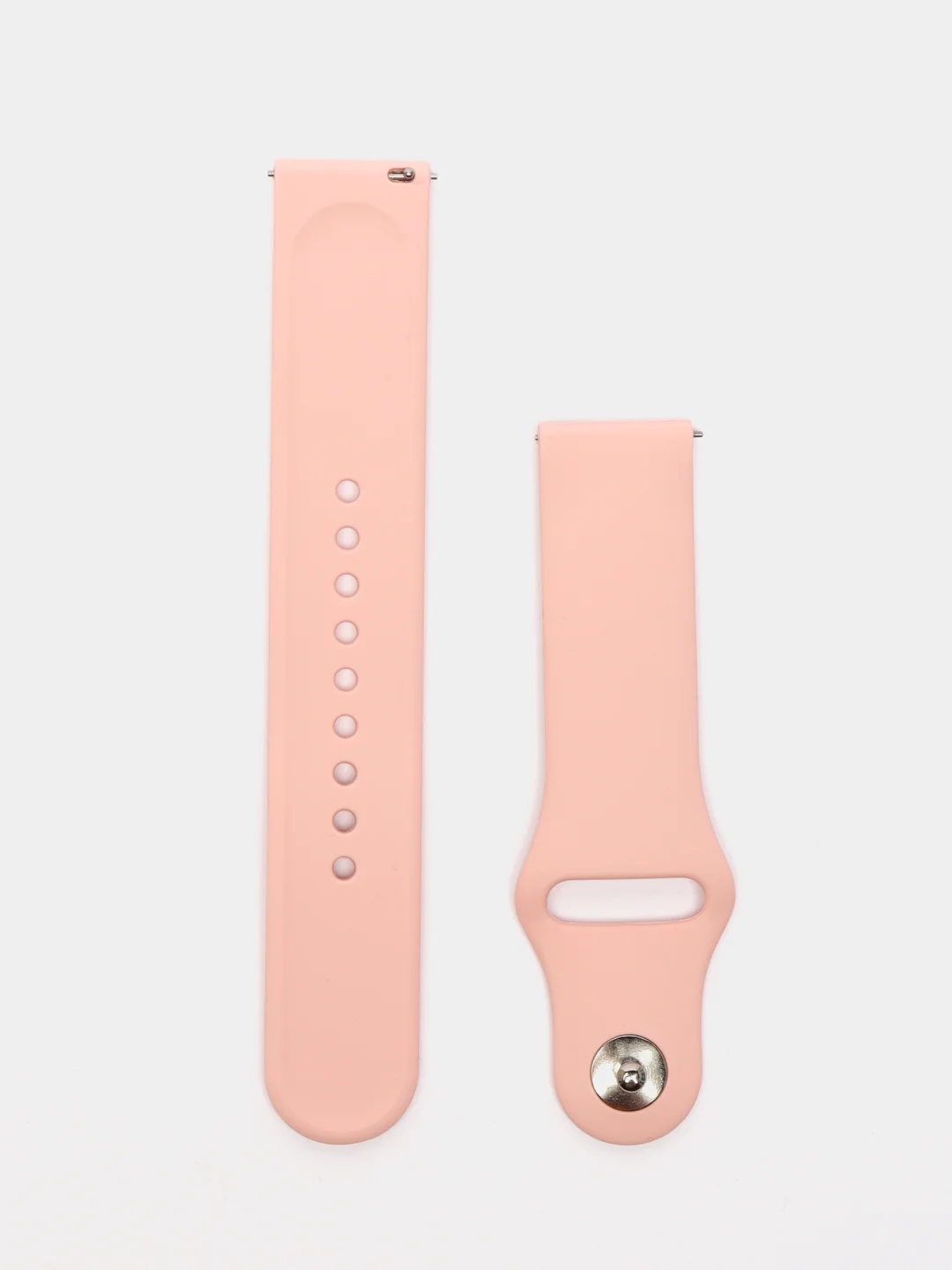Пудровый силиконовый ремешок для Xiaomi Amazfit Bip / Huawei / Haylou / Samsung, с кнопкой, 22 мм