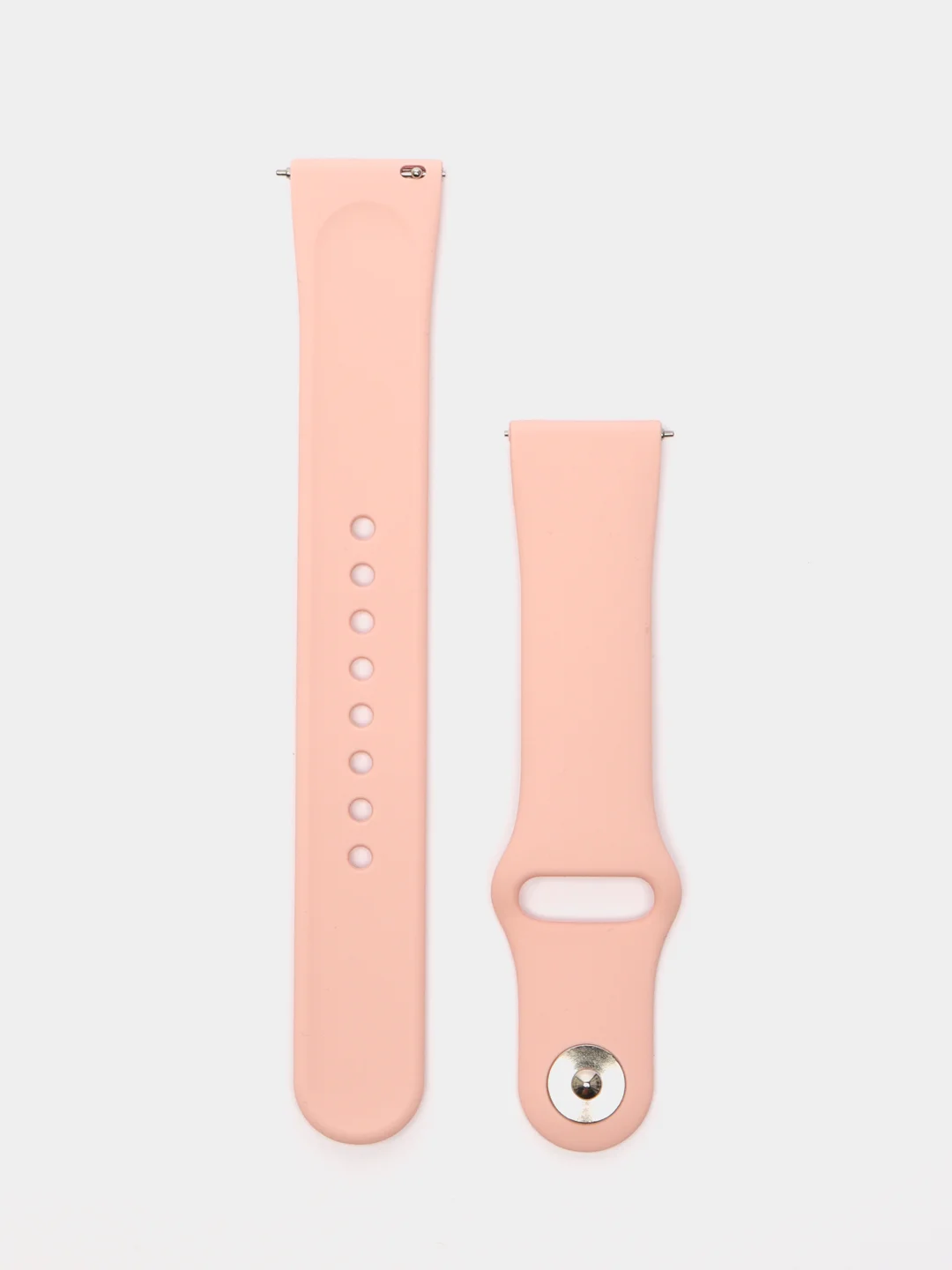 Пастельно-коралловый силиконовый ремешок для Xiaomi Amazfit Bip, Huawei, Haylou, Samsung, 20 мм, с кнопкой