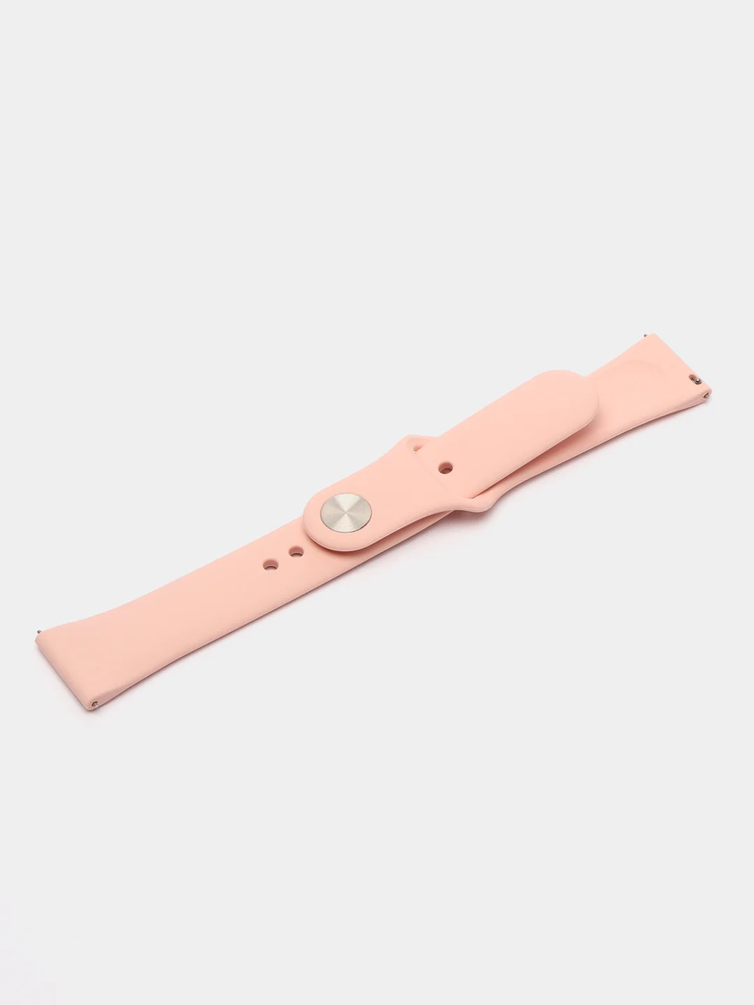 Пастельно-коралловый силиконовый ремешок для Xiaomi Amazfit Bip, Huawei, Haylou, Samsung, 20 мм, с кнопкой