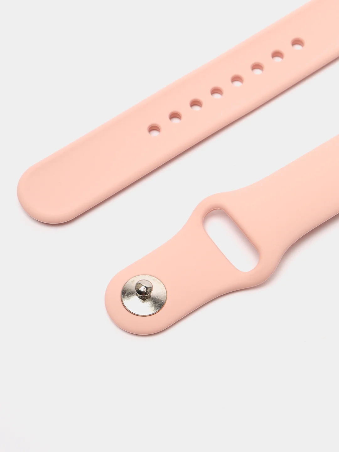 Пастельно-коралловый силиконовый ремешок для Xiaomi Amazfit Bip, Huawei, Haylou, Samsung, 20 мм, с кнопкой