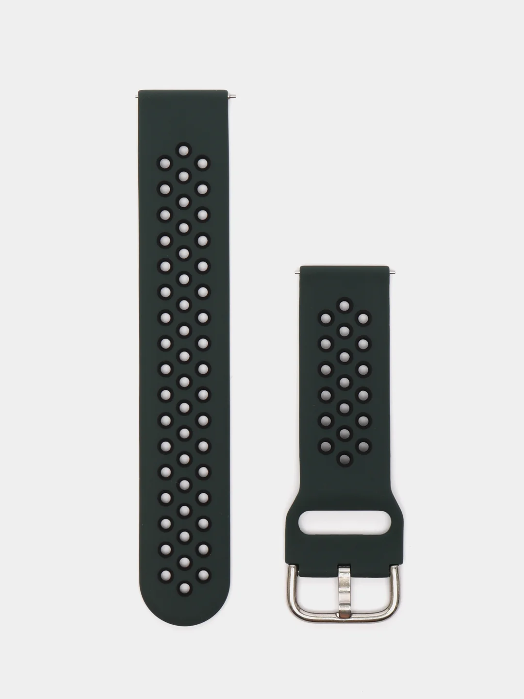 Зелёный хаки силиконовый ремешок на застежке для Amazfit Bip/GTR 42/GTS/Huawei/Honor/Samsung, 22 мм