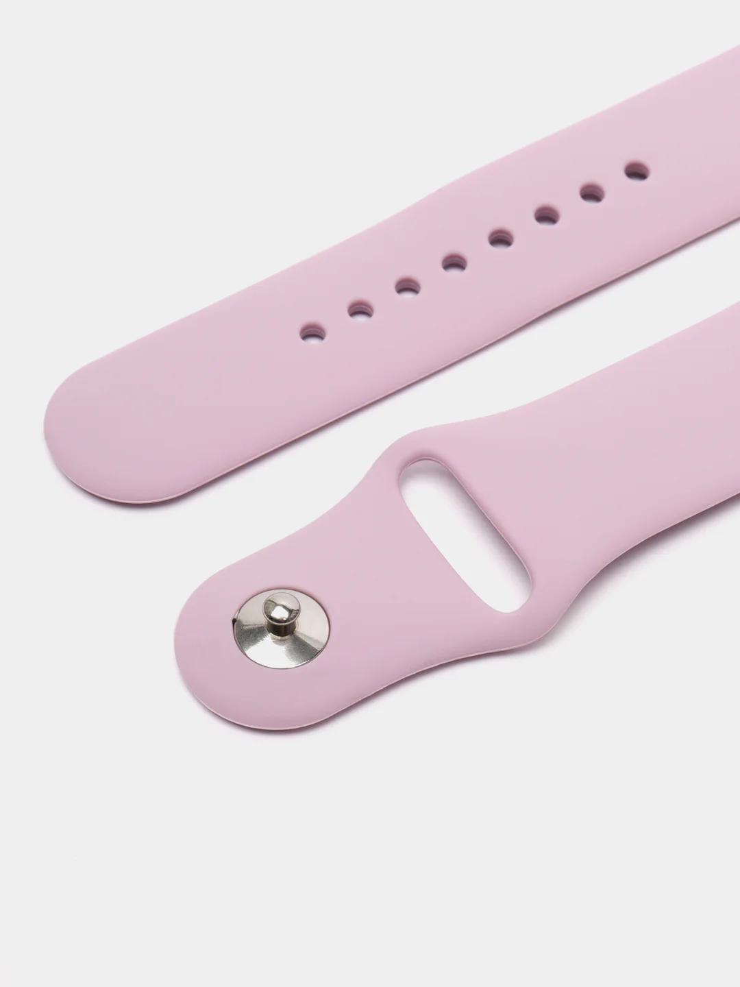 Лавандовый силиконовый ремешок для Xiaomi Amazfit Bip / Huawei / Haylou / Samsung, с кнопкой, 22 мм