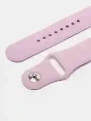 Лавандовый силиконовый ремешок для Xiaomi Amazfit Bip / Huawei / Haylou / Samsung, с кнопкой, 22 мм