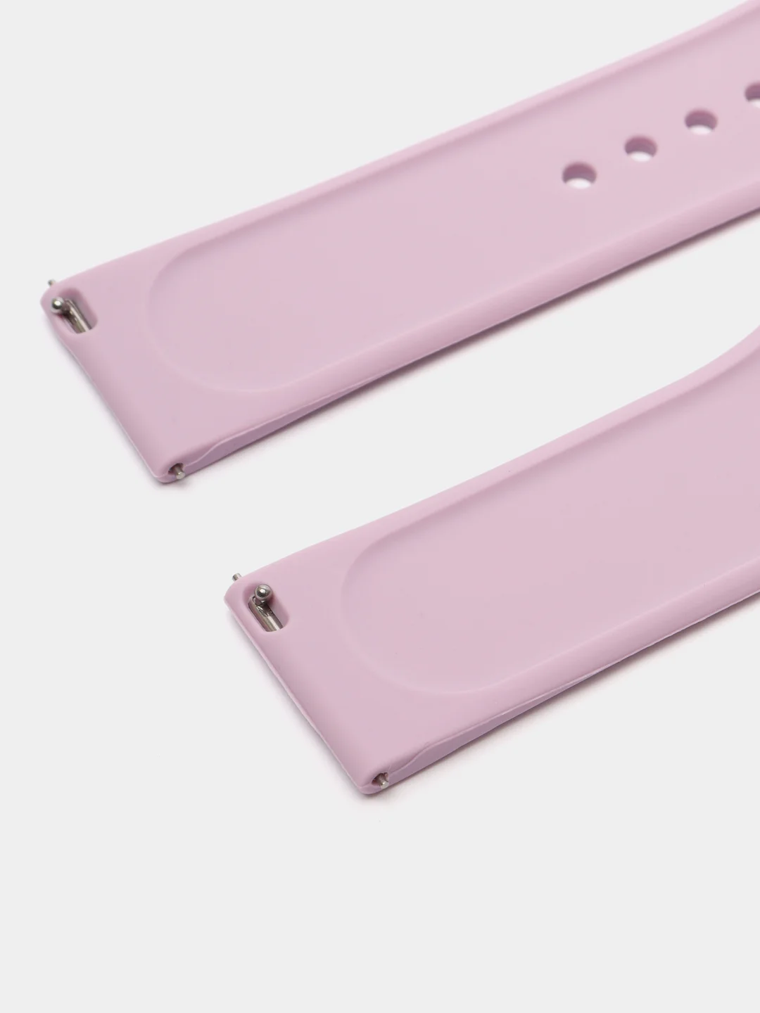 Лавандовый силиконовый ремешок для Xiaomi Amazfit Bip / Huawei / Haylou / Samsung, с кнопкой, 22 мм