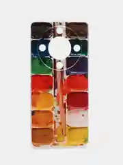Бордовый силиконовый чехол на Honor X9A / Хонор X9A прозрачный, с рисунком, защита камеры