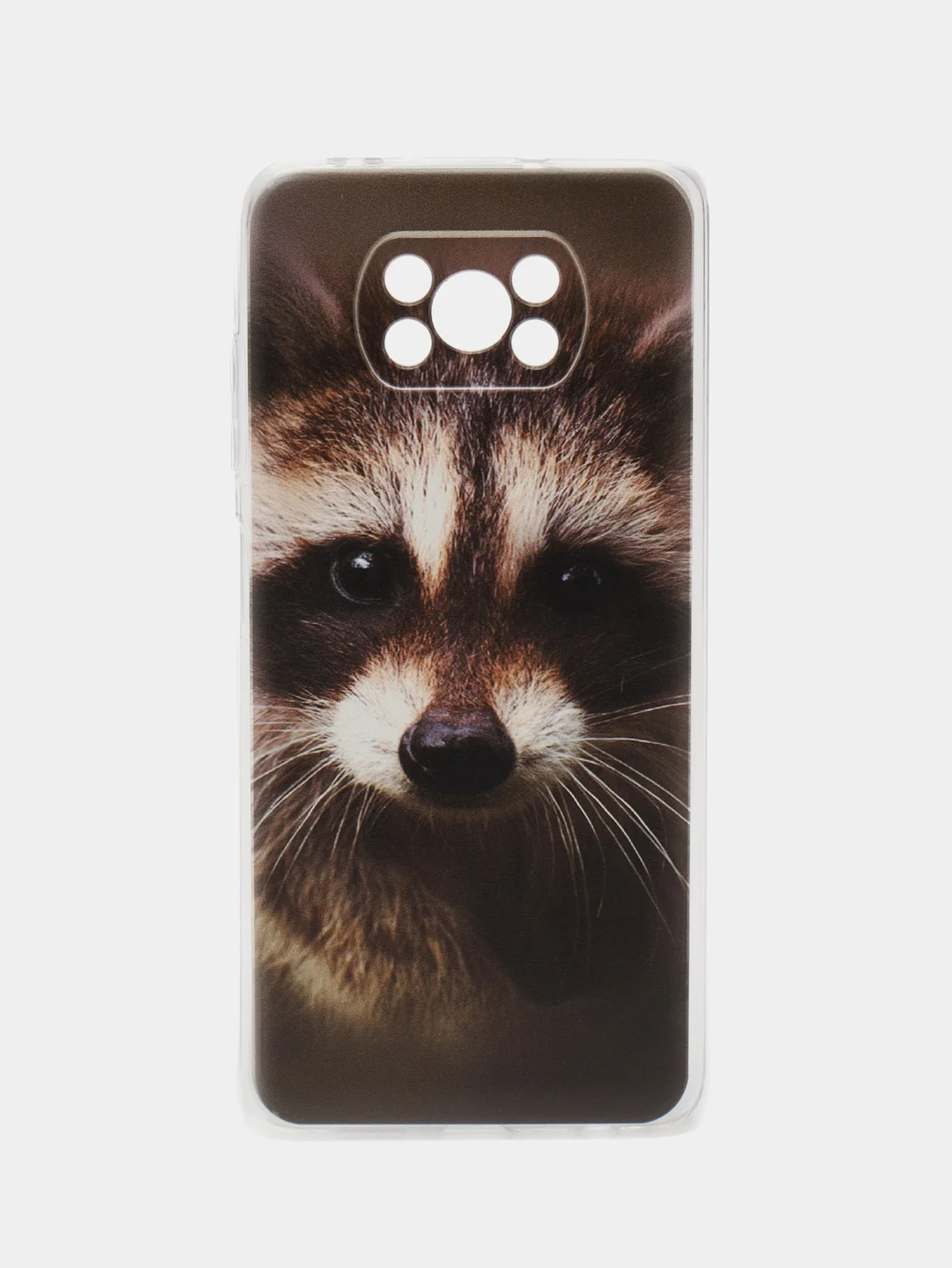 Коричневый силиконовый чехол на Xiaomi Poco X3/X3 Pro / Сяоми Poco X3/Х3 Про прозрачный, с рисунком