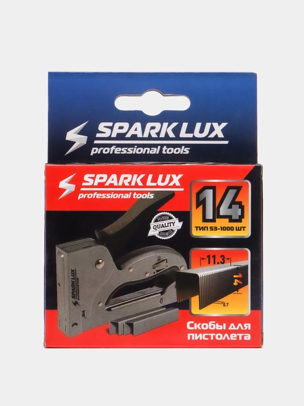 Скобы для строительного степлера SparkLux, пистолета, закаленные, тип 53, 1000 шт, 5 размеров