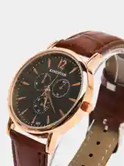 Коричневый мужские наручные часы KINGNUOS K-023, в подарочной упаковке
