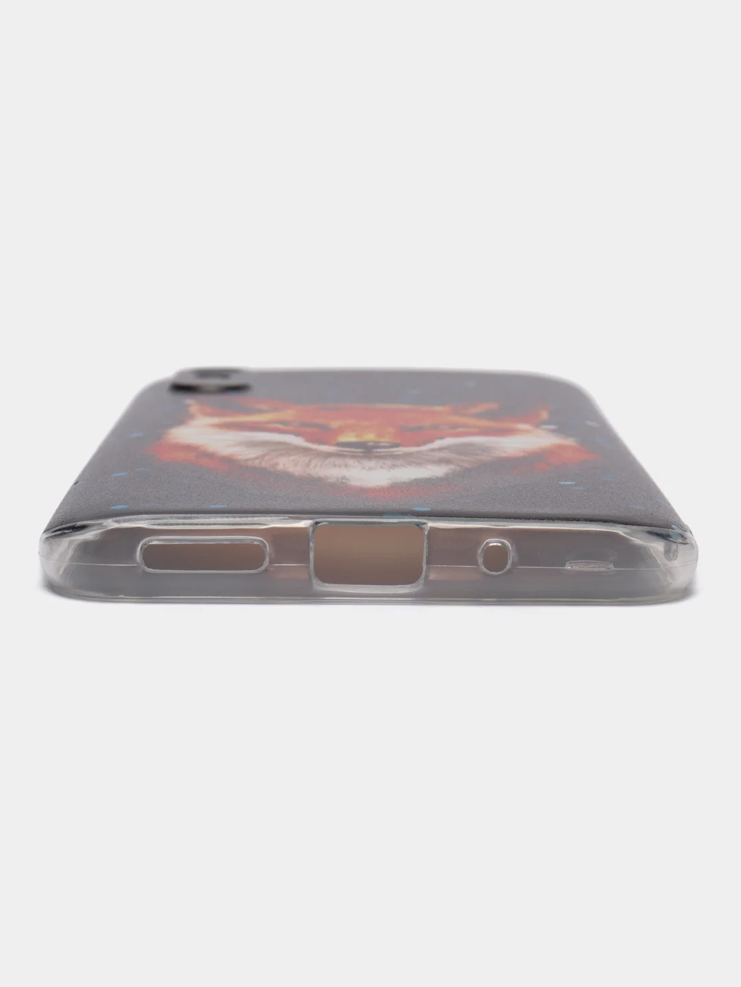 Рыжий силиконовый чехол на Xiaomi Redmi 9A / Сяоми Редми 9А прозрачный с рисунком, защита камеры