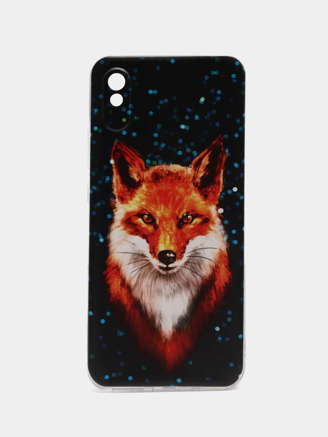 Рыжий силиконовый чехол на Xiaomi Redmi 9A / Сяоми Редми 9А прозрачный с рисунком, защита камеры