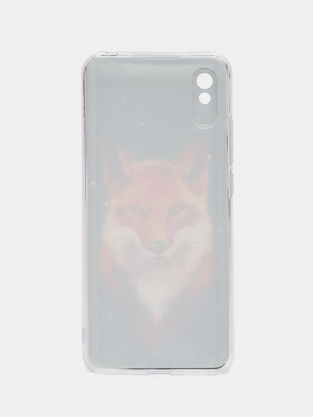 Рыжий силиконовый чехол на Xiaomi Redmi 9A / Сяоми Редми 9А прозрачный с рисунком, защита камеры