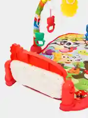 Красный детский развивающий игровой музыкальный коврик