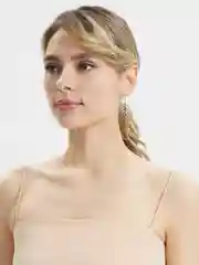 Золотой серьги "Листья"